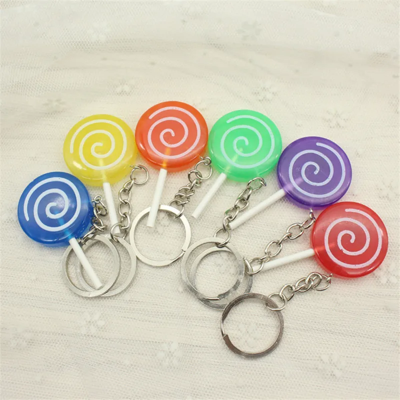 Buy New Cute Resin Lollipop key chain anime keyring