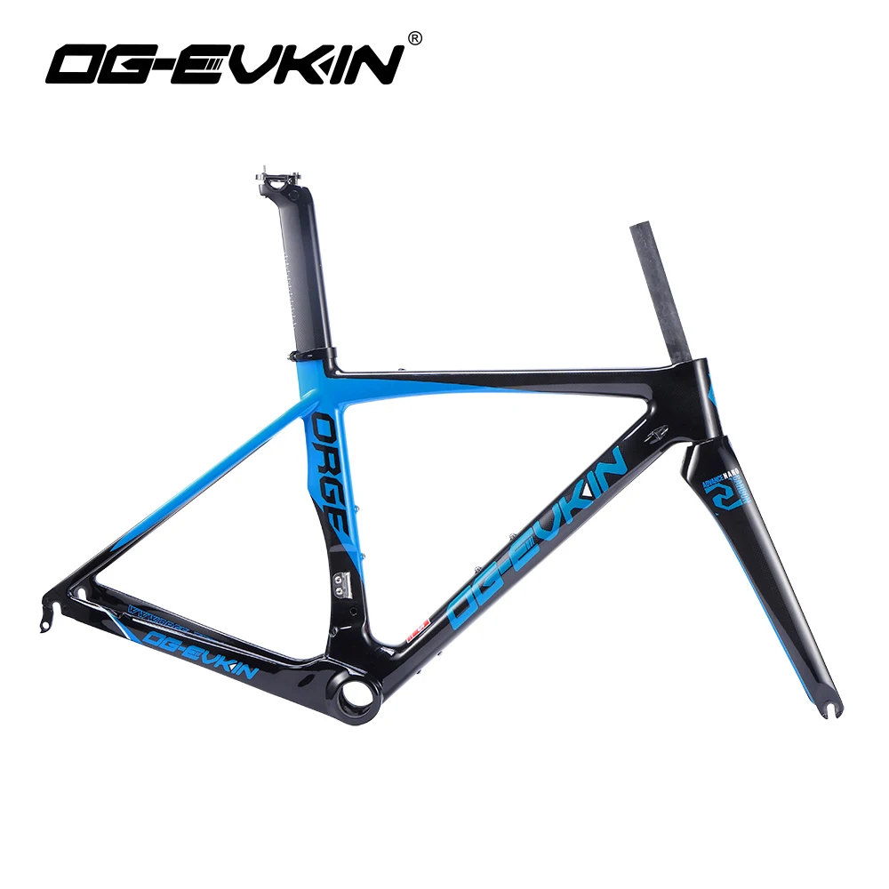 

2018 T1000 Carbon Road Bike Frame 3k 1-1/4"-1-1/2" Di2 And Mechanical Road Bike Frameset Climbing BB386 3k Glossy 49 52 54 56cm