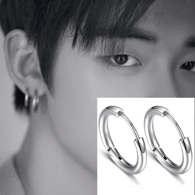 

1pair txt Earrings DNA Succinct Men Womens Girls Ladies High Polish Smooth Round Jewelry Earring Medical Stainless Steel