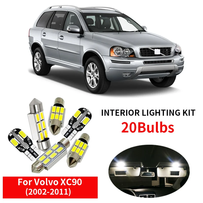 20 шт. Автомобильные светодиодные лампы для багажника Volvo XC90 2002 2011|Сигнальная