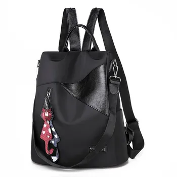 

MOLAVE Women Backpacks Ladies Solid Cat Pendant Messenger Backpacks Totes Shoulder Backpacks Bags For Dropshipping j19