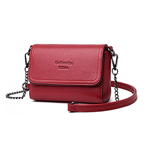 BRINGCHARM, женская сумка через плечо, Женская Высококачественная сумка из искусственной кожи, маленькая сумка-конверт - Цвет: Red
