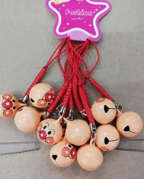 

New 50 pcs Bread superman Lovely Jingle Bells,Christmas Decoration,DIY Crafts,Cartoon Lanyard Accessories Bell key Chains H--82