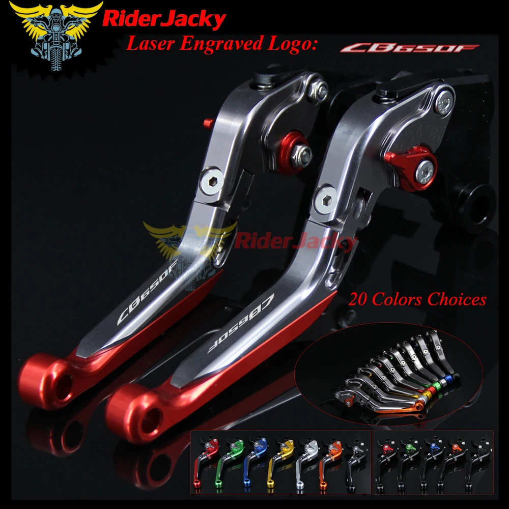 Riderjacky CNC красный + титановый складной выдвижной тормозной рычаг сцепления для