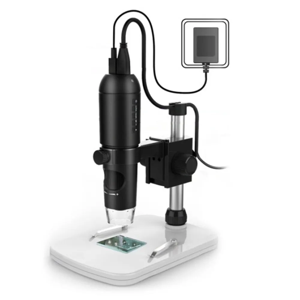 

10x~200x Magnification Ratio HDMI Digital Microscope With Adjustable Microscope Stand 6 LED Light Manual Focus Adjustment