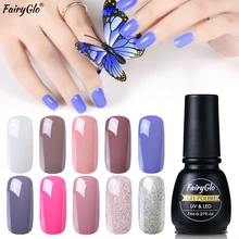 Fairyglo для ногтей лак 7 мл, флакон, черный цвет ногтей лак для ногтей Vernis режущей поверхностью, семиперманентный лак 194 Цвета, Гель-лак для ногтей