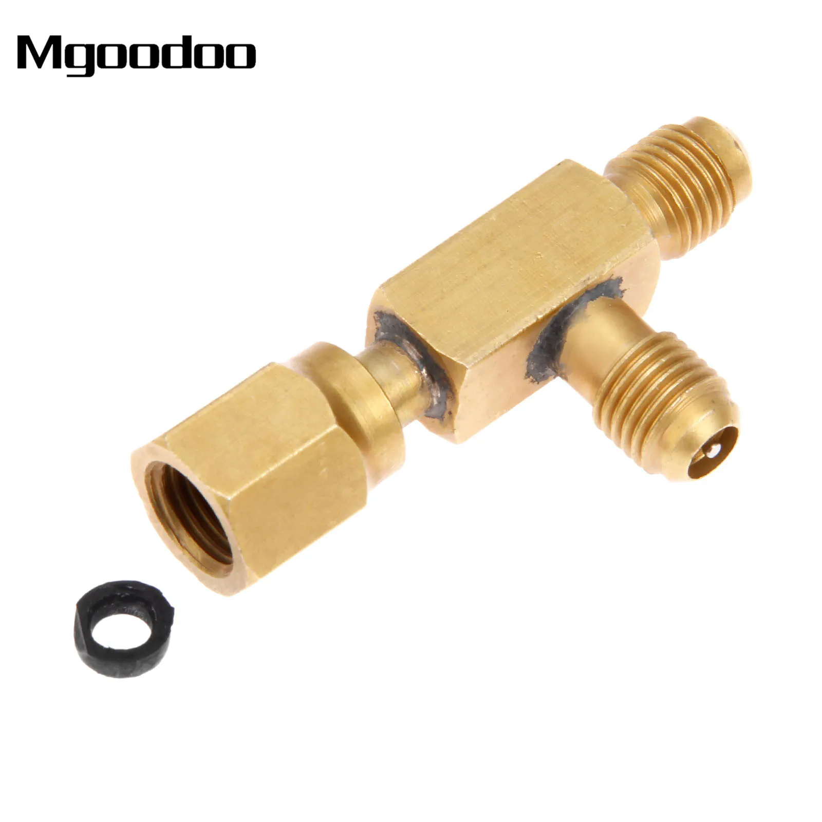 Mgoodoo Brass Tee Adapter Converter 1/4" Male And Female SAE Flare