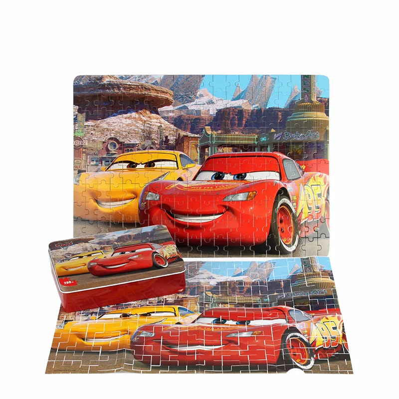 

200pcs Disney Car Theme Puzzle Toys For Kids Educational Intelligence Kids Early Educational Exercise IQ For Children