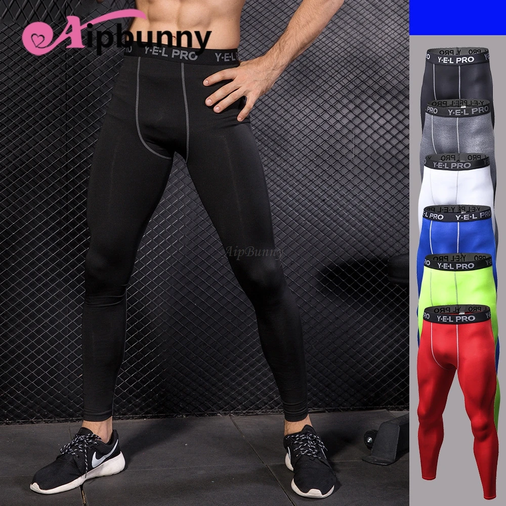 

Sport Exercise Leggings Sports 2019 Man Workout Quick drying Fitness Running Leggins Men Stretchy Gym Yoga Pants