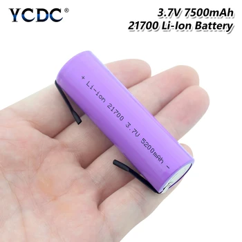 

Rechargeable 21700 Lithium Battery High Drain 20A 3.7V 5200mAh bateria for batteries + DIY nickel piece For Vape Torch
