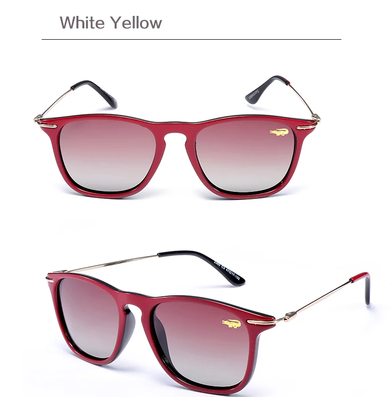 Krokodil новые роскошные брендовые дизайнерские женские Квадратные Солнцезащитные очки Polaroid для женщин и мужчин с металлическими дужками, Зеркальные Солнцезащитные очки для женщин 2360