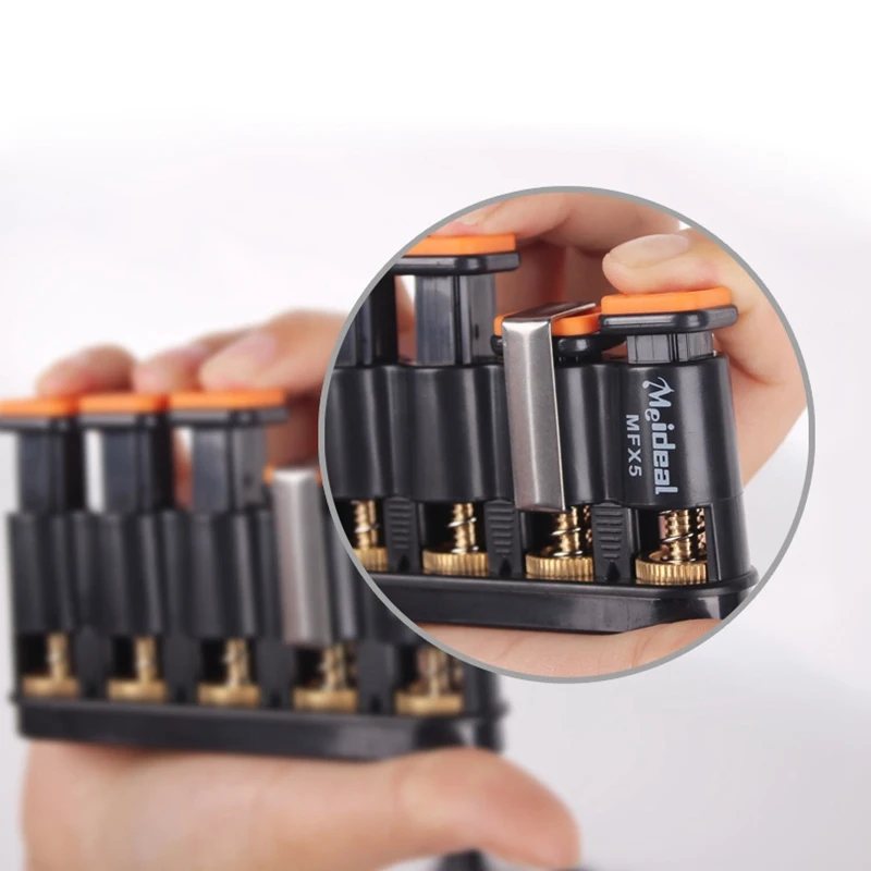 Guitar Finger Exerciser Adult Adjustable Fitness Gym Equipment Piano Finger Power Training Hand Grip Gripper Workout Exerciser