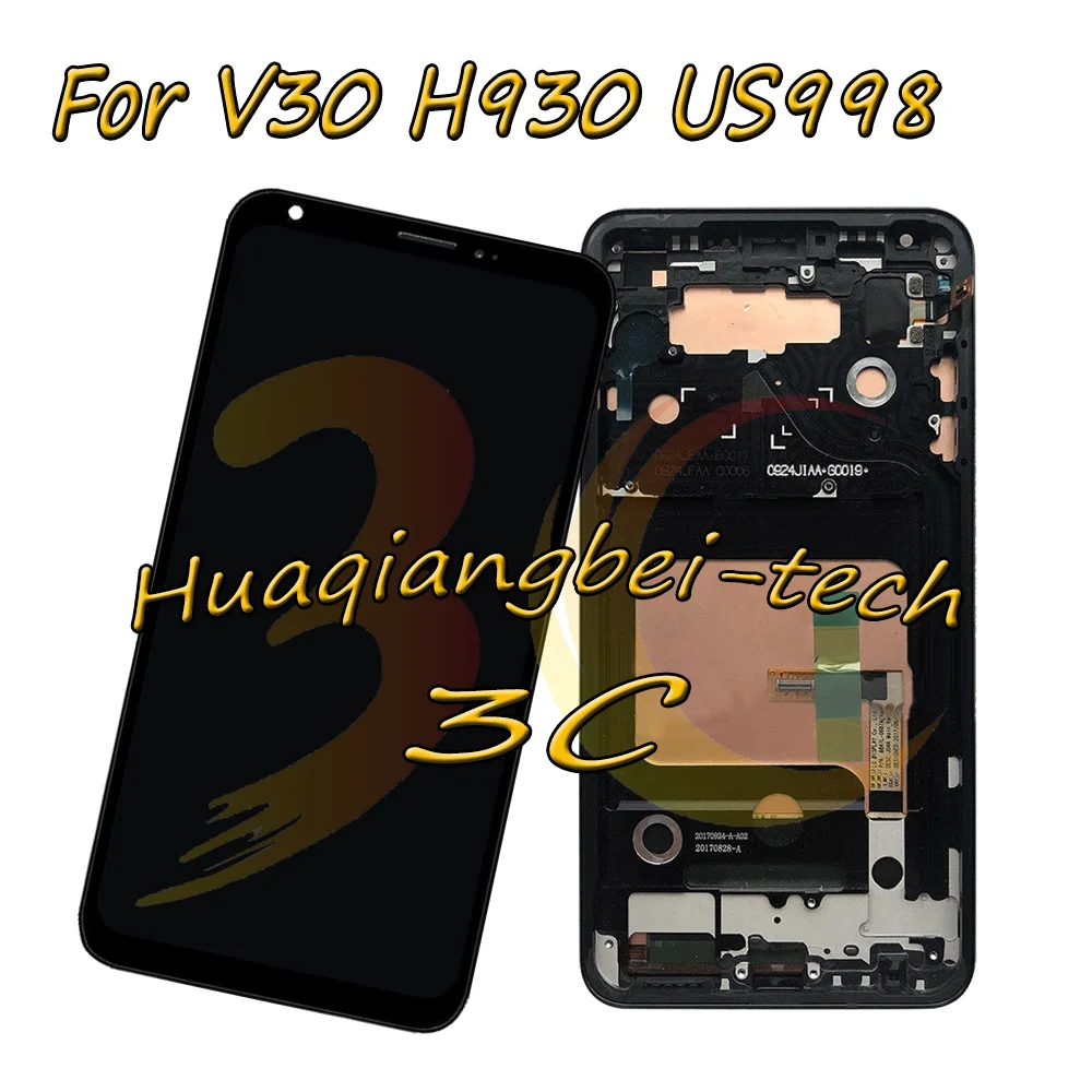 

Black 6.0'' New For LG V30 LG-H930 H930 US998 Full LCD DIsplay + Touch Screen Digitizer Assembly With Frame 100% Tested