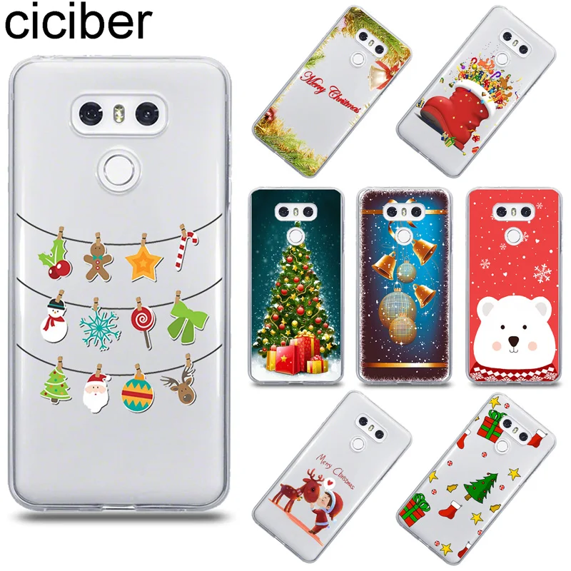 

ciciber Merry Christmas for LG G6 G7 G5 G4 V20 V30 V35 V40 THINQ Soft Phone Case for LG K8 K7 K10 K4 2017 2018 K9 K11 Plus Coque