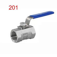 1 шт полный порт шаровой кран BSP 1/" 3/8" 1/" 3/4" " 1" 1-1/" 1-1/2" с внутренней резьбой 201 шаровой кран из нержавеющей стали