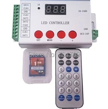 

LED IR programmable SD full color controller;support DMX512,TM1812,WS2811,WS2812,etc;4 ports drive 6144 pixels