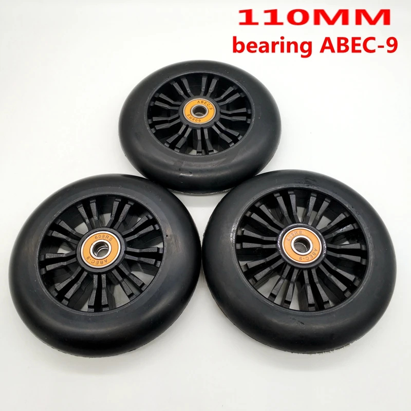 

free shipping scooter wheels 110 mm 3 pcs / lot including bearing ABEC-9