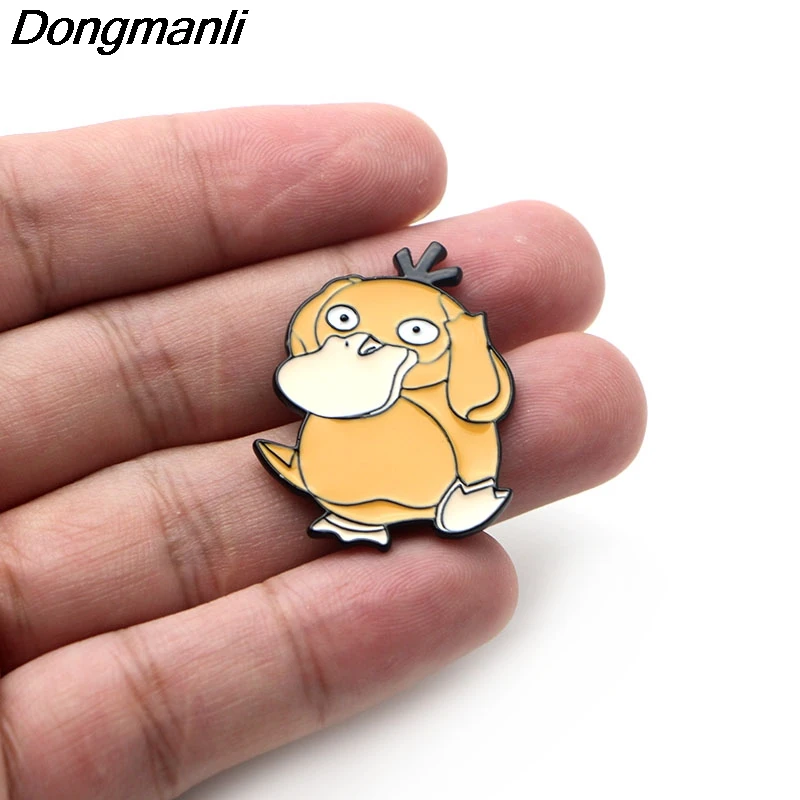 P3012 Dongmanli Psyduck эмалированная булавка броши мультфильм креативная металлическая брошь булавки Джинсовая Шляпа значок воротник ювелирные изделия