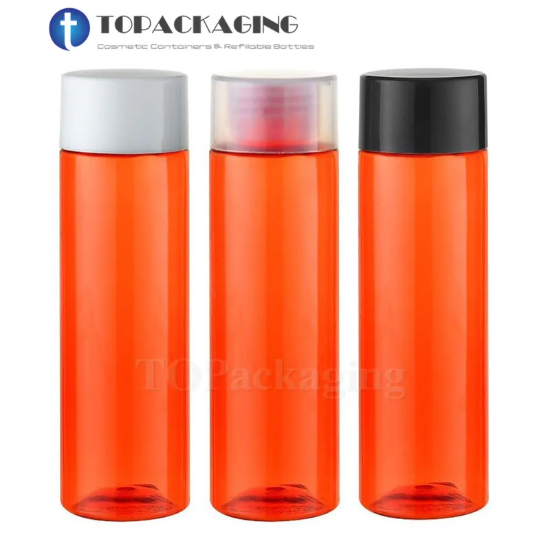 30PCS-100ML Screw Cap Bottle,Red Plastic Cosmetic Container,Essential Oil Sub-bottling,Empty Shampoo Bottle,Double Layer Caps