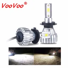 VooVoo 2 sztuk H4 reflektor led motocyklowy uniwersalny H3 H7 H8 H11 9005 HB3 9006 ATV światła motocykl 4300K 6500K 5000LM lampa czołowa tanie tanio Motocykle elektryczne CHINA