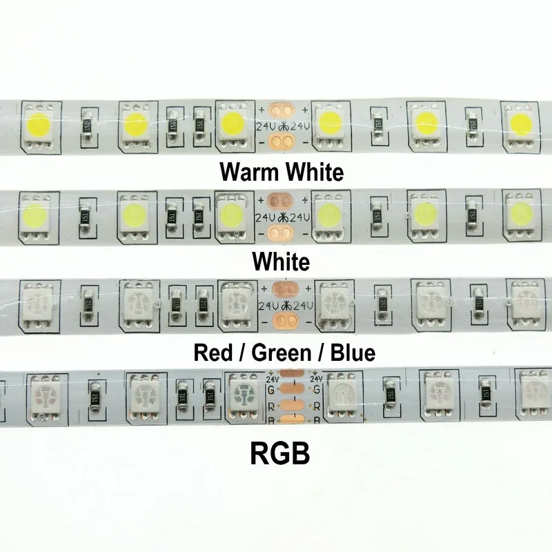 Светодиодный светильник 5050 RGB RGBW RGBWW 24 В 5 м 60 светодиодный s/M Светодиодный светильник 24 в водонепроницаемый гибкий светодиодный кабель лента для украшения