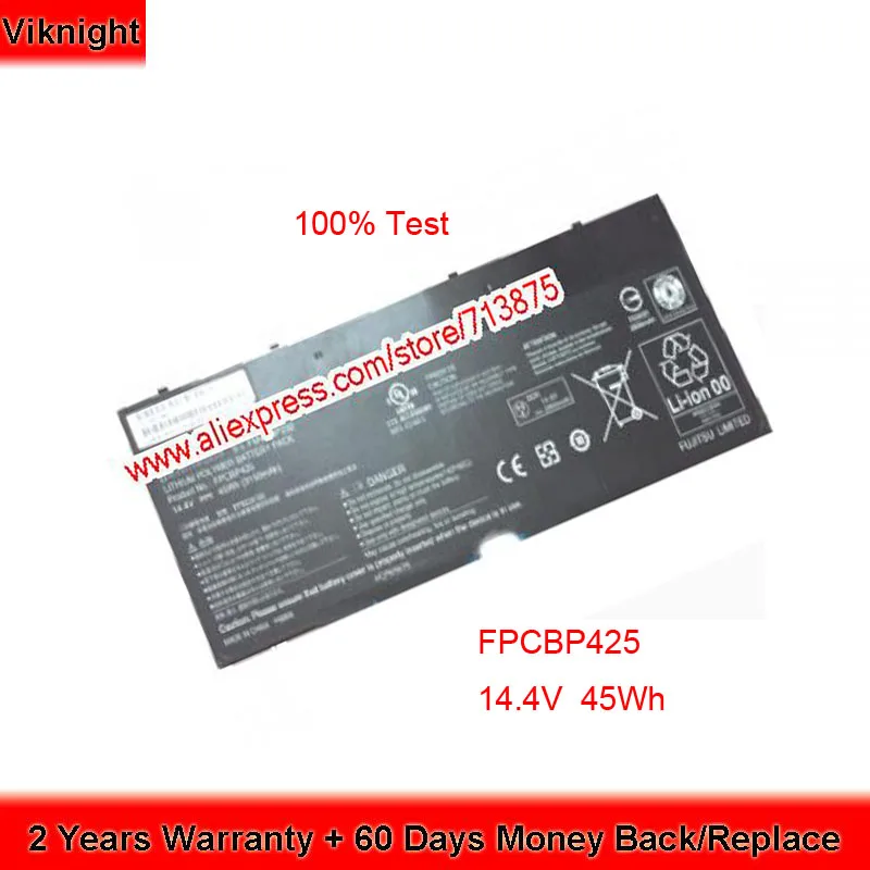 

100% Test 14.4V 45Wh FPCBP425 Battery for Fujitsu LifeBook T935 T904 U745 U7450M0001IT FMVNBP232