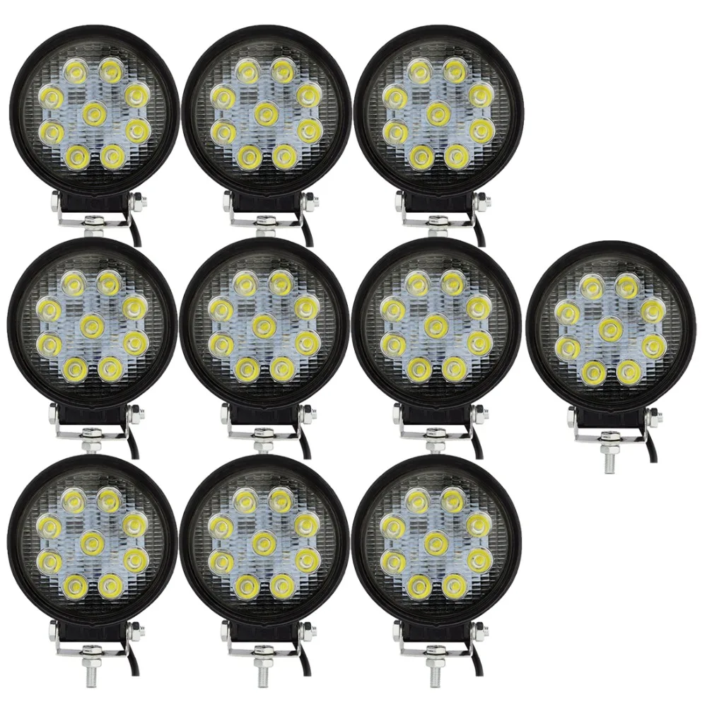 10x Safego 4inch 12v 24v 27W led work light spot flood LED Working