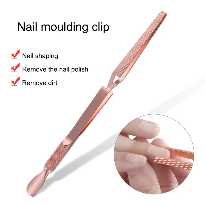 

Double Ends Nail Art Cuticle Pusher C Curve Pincher Multifunction Nail Art Tools Drop Ship