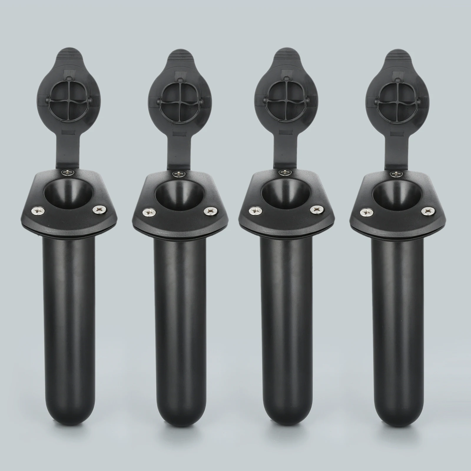 SURIEEN 4pcs Nylon Fishing Tackle Accessories Tool Fishing Rod Support Tackle With Cap Cover Gasket For Kayak Canoe Boats Marine