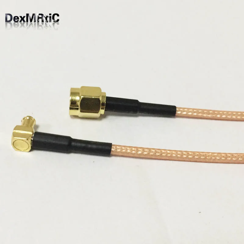 RF SMA Мужской переключатель MCX Мужской правый угол RF косичка кабель RG316 по оптовой цене быстрая 15 см