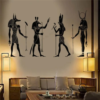 

Wall Decoration Egypt Egyptian Gods Room Sticker Vinyl Art Removeable Poster Modern Ornament Anubis Ra Seth Apis Mural LY310
