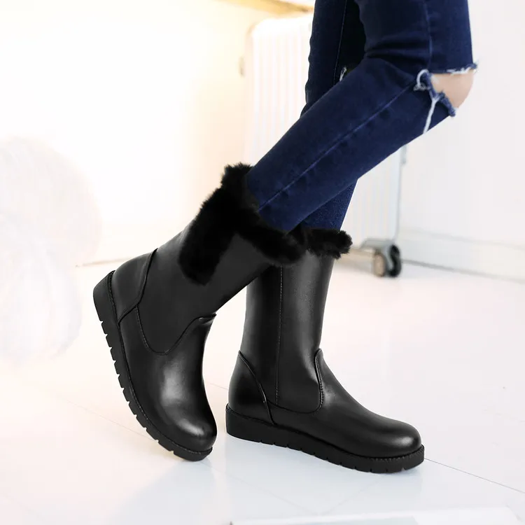 Зимние ботинки; Botas Mujer; теплые зимние ботинки; пикантная женская обувь; ботильоны в ковбойском стиле «Челси»; военные ботинки на низком каблуке; H11 - Цвет: Черный