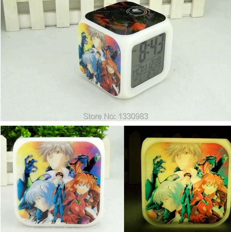 アニメ目覚まし時計 Eva 新世紀エヴァンゲリオン アニメーション カラフル な ライト シフト Size 8 センチ 8 センチ 8 センチ Aliexpress ホーム ガーデン