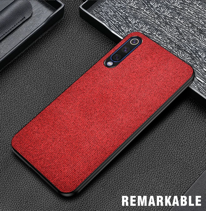 Case For Xiaomi Mi 9 Case Luxury Cloth Fabric Leather Case for xiaomi mi9 Phone Case Soft TPU Frame Hard PC Cover Shell (35)