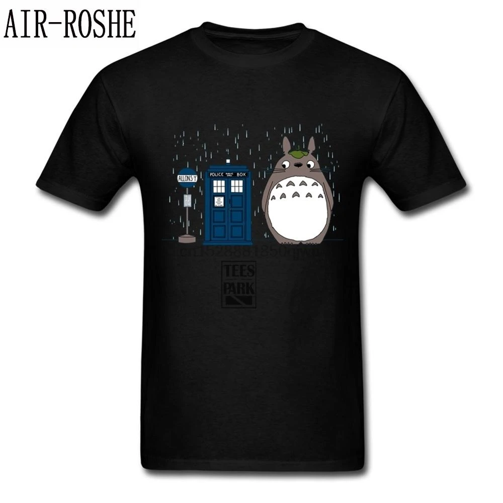 Totoro Awesome футболки Молодежные с круглым вырезом и короткими рукавами Dr Who одежда в
