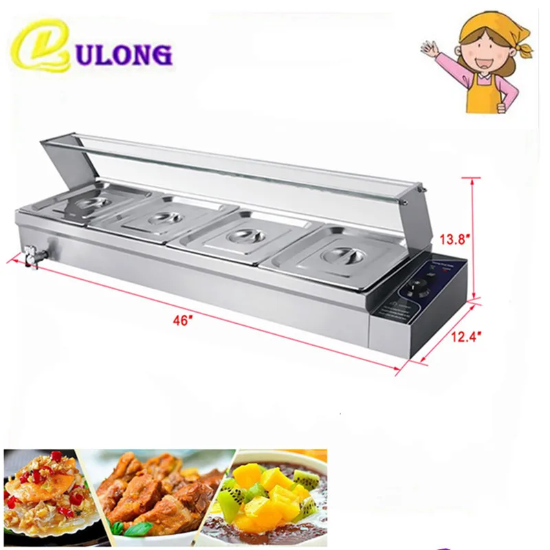 

Mini Stainless Steel Electric Bain Marie Food Warmer Catering Hot Soup Warming Tool Countertop Tray
