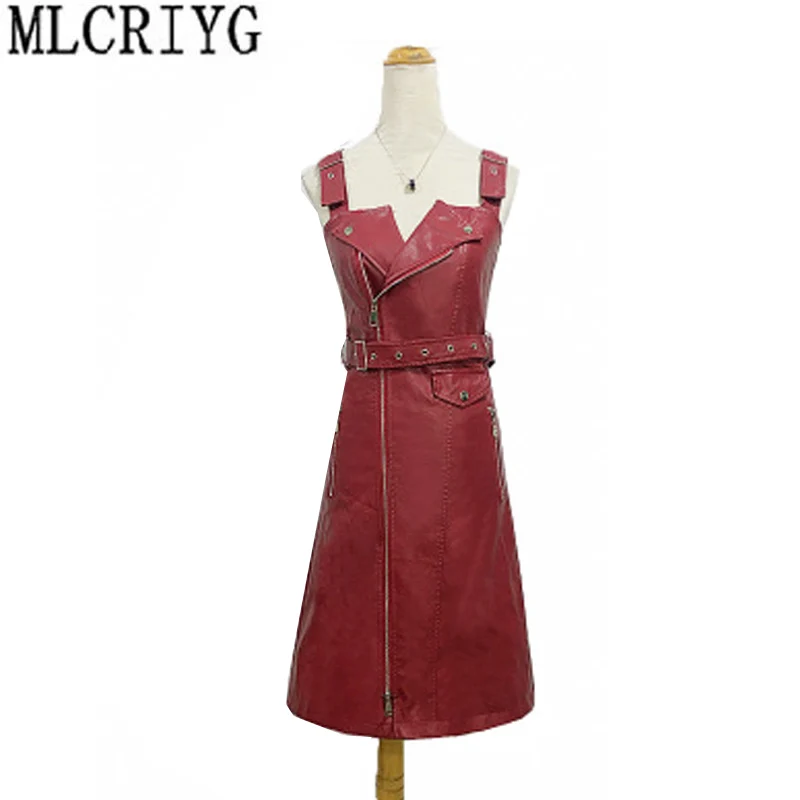 Плюс Размеры 5XL 2019 Новый Для женщин пикантный из искусственной кожи PU платье