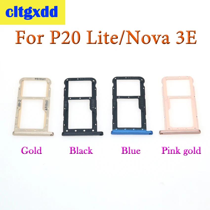 Cltgxdd 1 шт. для Huawei P20 Lite / Nova 3e лоток SIM-карты адаптер Micro SD разъем двух SIM-карт