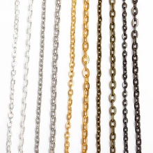 5 м/лот, 2x3 мм, 3x4 мм, серебро/золото/античная бронза, ожерелье, цепочки, латунь, оптом, для изготовления ювелирных изделий своими руками