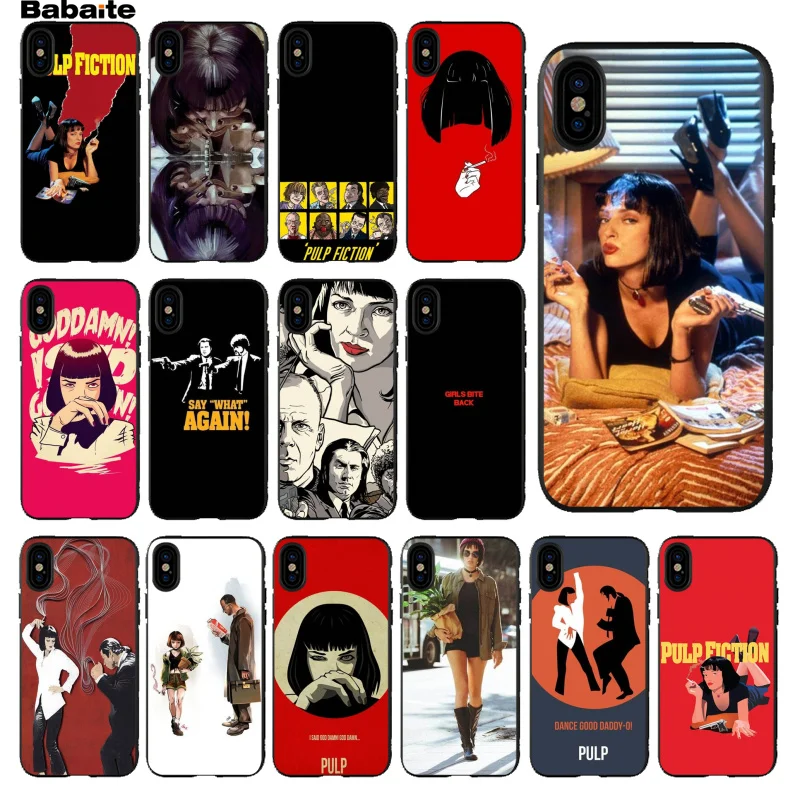 

Babaite PULP FICTION Soft Silicone TPU Phone Case Cover Shell for Apple iPhone 5 5S 6 6S 7 8 Plus X XS MAX SE XR Mobile Cover