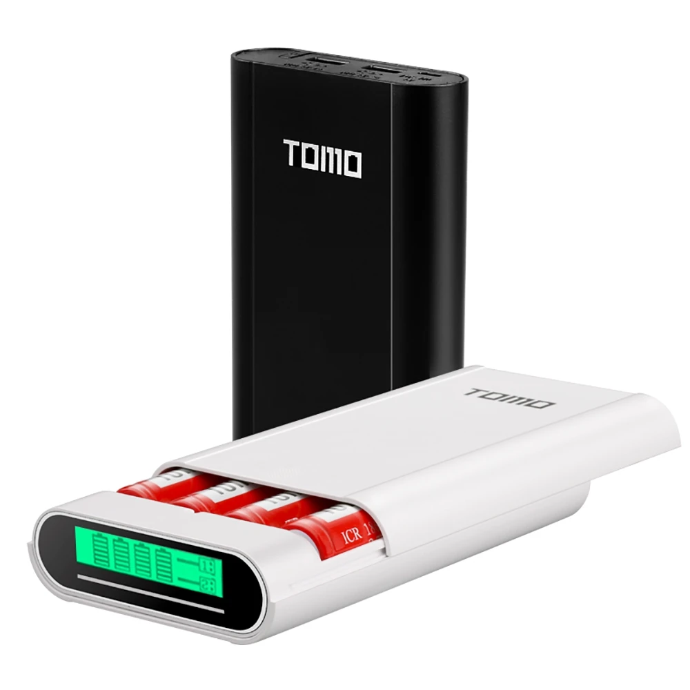 

Portable M4 DIY Smart Power Bank 4 x 18650 Li-ion External Battery Charger LED Display for iPhone X Samsung S9 Xiaomi Mi8 SE