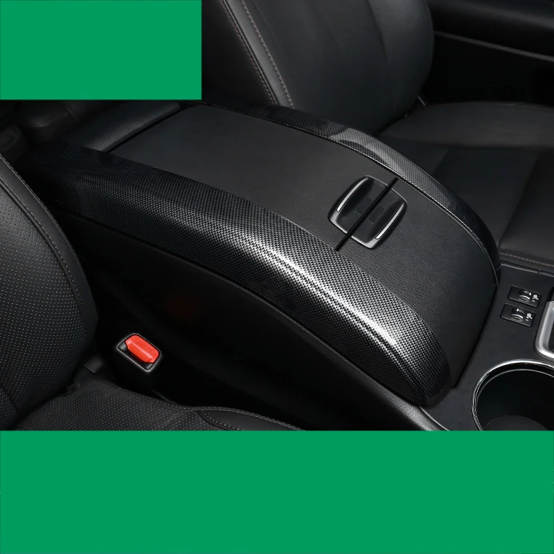 lsrtw2017 carbon fiber car armrest cover for toyota highlander 2013