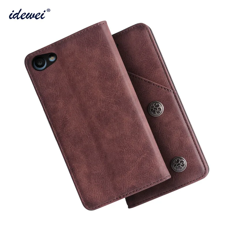 IDEWEI For Philips S395 Case Cover Luxury Leather Flip Case For Philips S395 Protective Phone Case