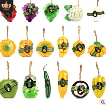 

30pcs/lot Multi Thailand's Fruit Hand-washing Soap Natural Handmade Moisturize Soap Essential Oil soap Bath Supplies HA459