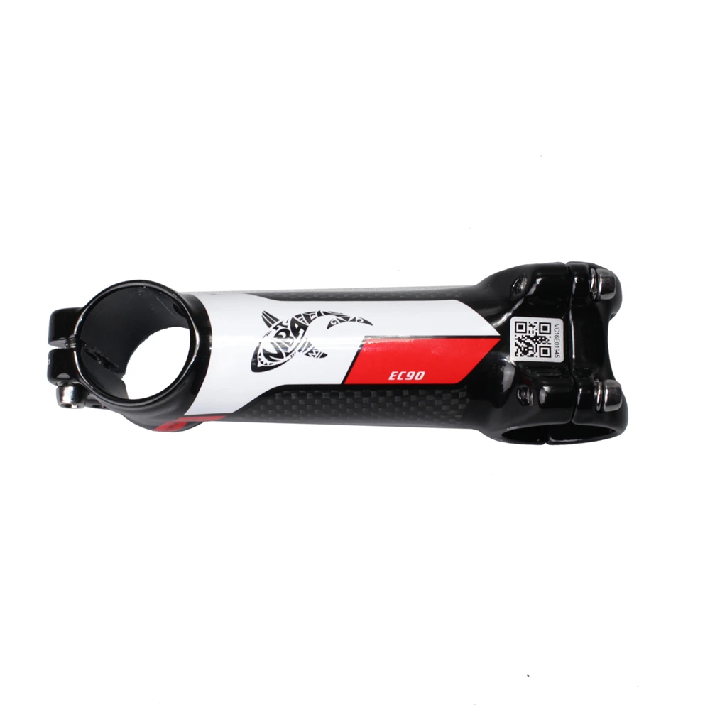 EC90 Carbon Stem 28.6-31.8 Ultra-light Aluminum+Carbon Fiber Riser Rod Stem Road Bike MTB Bicycle Stem Red (7)