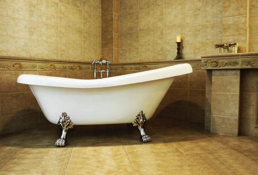 Laeacco Luxury Bathtub Room Interior View Photography Backdrops Vinyl