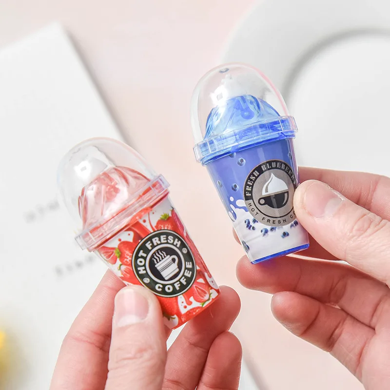 1Pcs Milk Tea Cup Correction Tape Material Escolar Kawaii Cute Stationery Office School Supplies