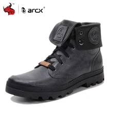 ARCX/мужские кожаные ботинки в байкерском стиле в стиле ретро; Мужская обувь для отдыха с отворотом; короткие сапоги для мотоцикла; ботинки в байкерском стиле в стиле ретро