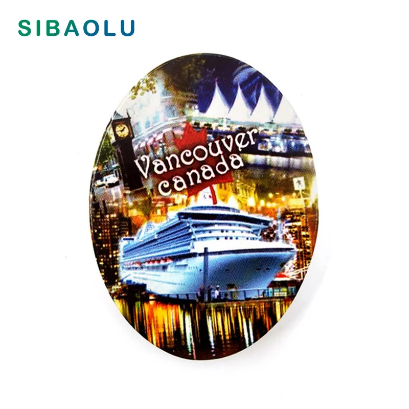 Canada Vancouver Cruise Craft Fridge For Children Souvenir Tourism Resin Stickers On The