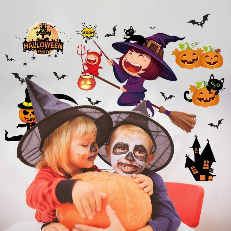 decoração abóbora Halloween - Etiqueta selo rosto abóbora desenho Halloween, Adesivos decorativos redondos para lembrancinhas festa, rolo adesivo  portátil para crianças e adultos Littryee